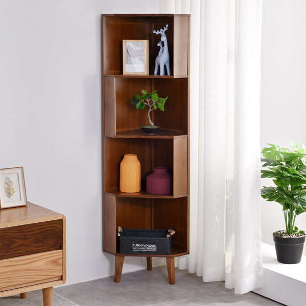 Storage & Organization Shelving Home & Living Stylish Bookcase reclaimed wood 4 Tier Cube